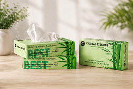 2 Ply 100% Bamboo Facial Tissues