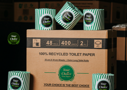 100% Recycled toilet rolls